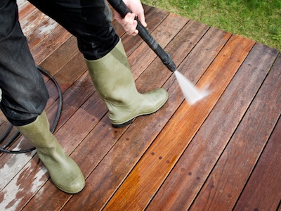 Deck pressure wash